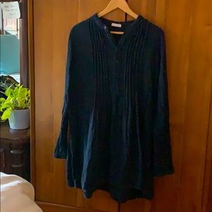Free People navy pleated tunic/dress